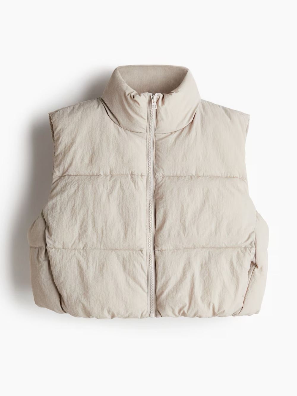 H&M Puffer Vest in Light Beige